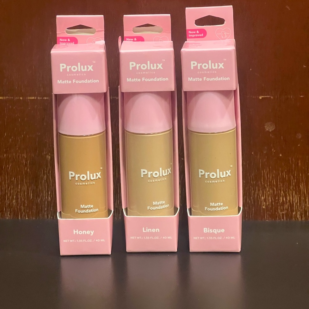 Prolux Cosmetics Matte Foundation Set - Honey, Linen, Bisque